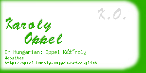 karoly oppel business card